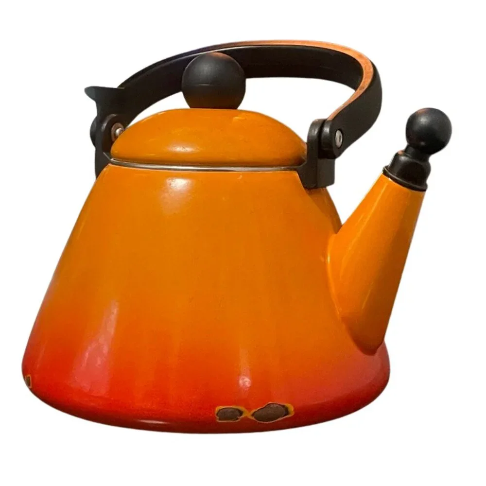 Le Creuset 1.7Qt Kone Stovetop Kettle - Flame Orange (Classic Removable Whistle) - Picture 1 of 7